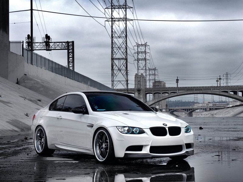 bmw, white, thuning