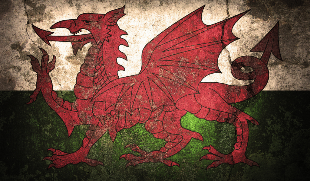 welsh, flag, флаг