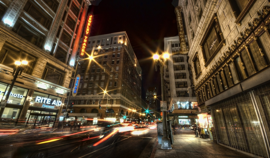 калифорния, огни, lights, downtown la, los angeles, night, ночь, california, лос-анджелес, traffic