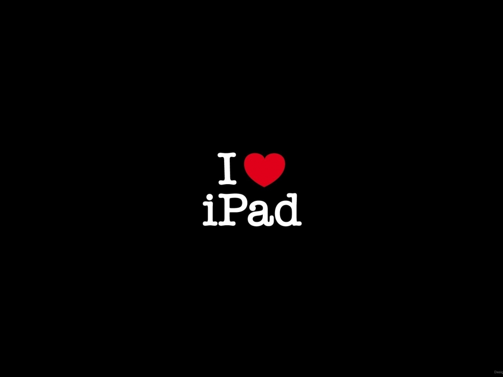 i love ipad, текст, minimalism, black