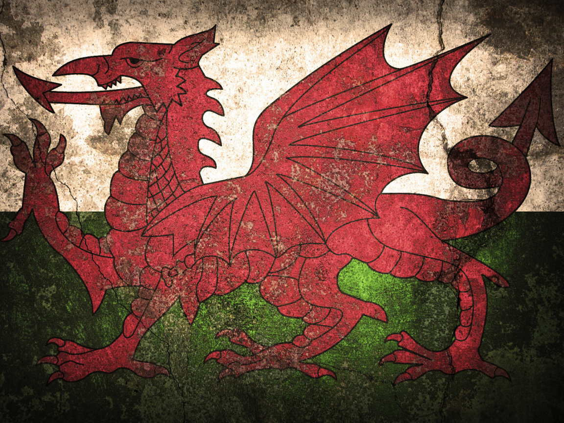 welsh, flag, флаг