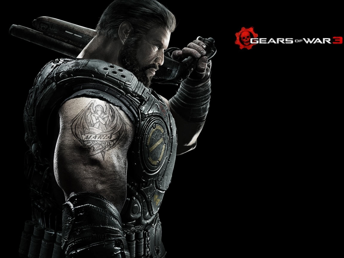 броня, gears of war 3, война, ot zeus, обрез, maria