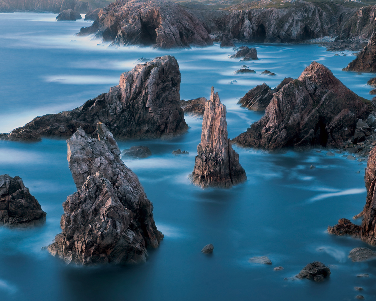 шотландия, берег, isle of lewis, скалы, море, камни