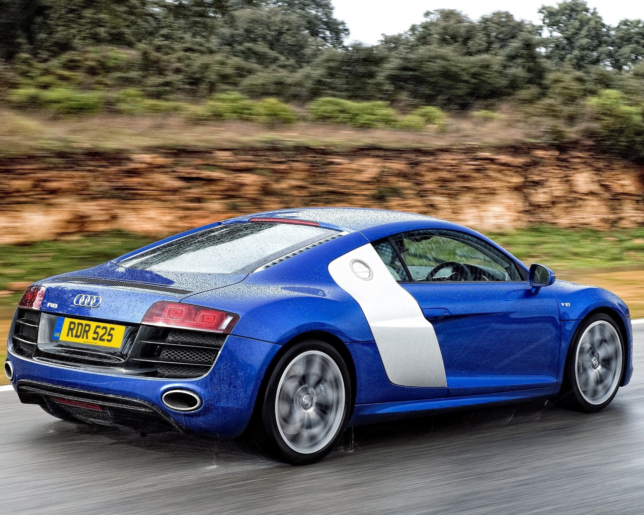 car, скорость, rain, дождь, speed, audi r8 v10, дорога, машина, road, 3000x2072