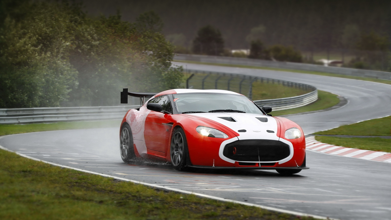 трек, aston martin, брызги, астон мартин, zagato, v12, nurburgring