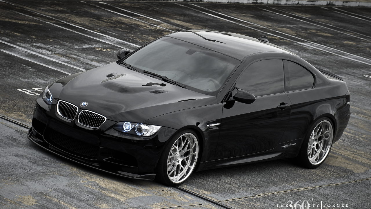 черный м3, 360 forged, bmw m3, широкоформатные обои