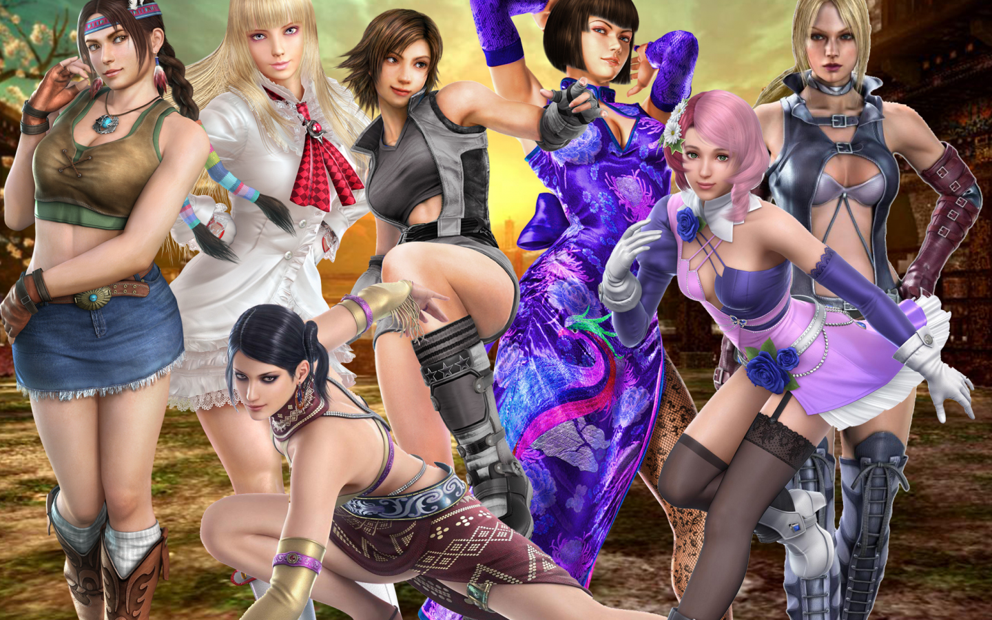 tekken, nina, anna, girls, asuka, tekken girls