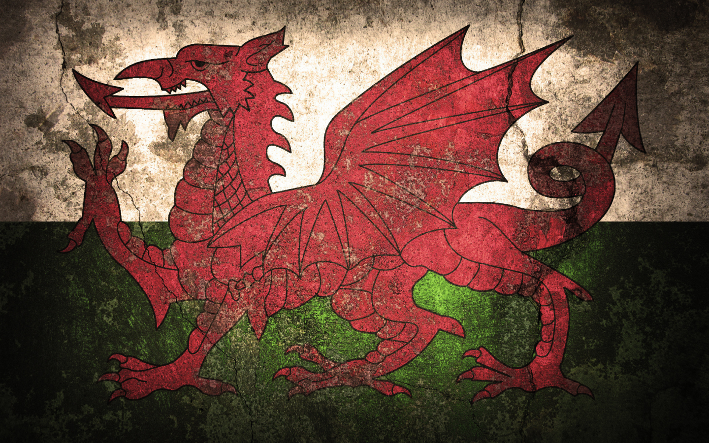 welsh, flag, флаг