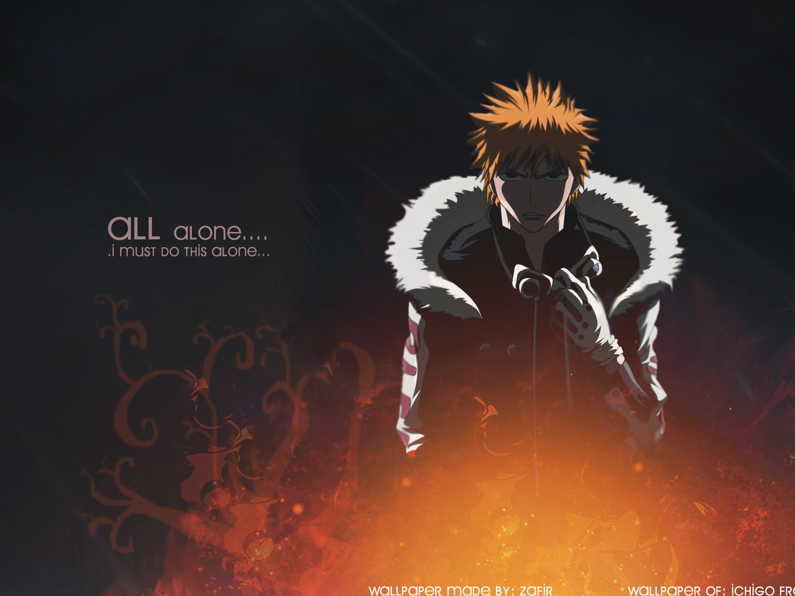 black, bleach, kurosaki ichigo