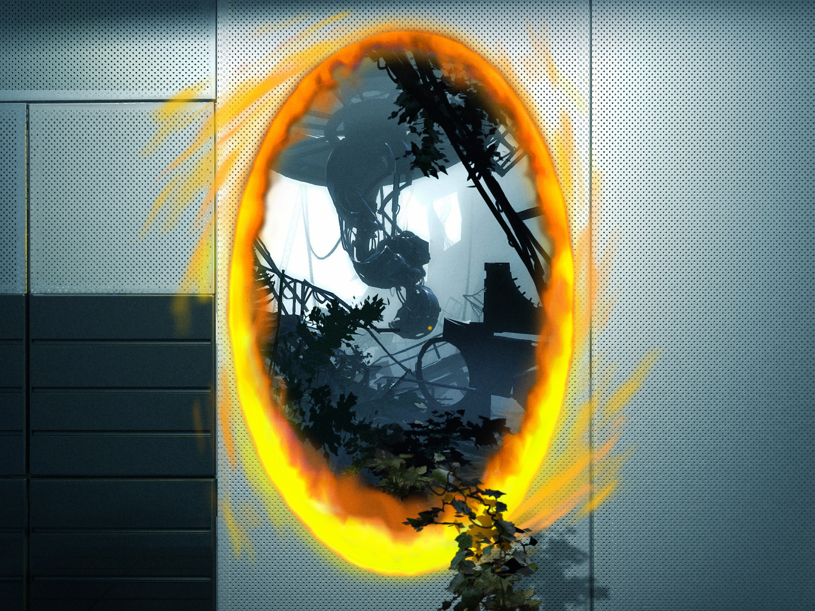 orange, portal 2, glados