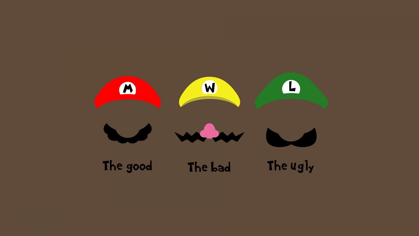 minimalism, хороший, минимализм, 1920x1200, moustache, шапки, плохой, усы, the good, hats, персонаж, гадкий, mario, the ugly, the bad, character