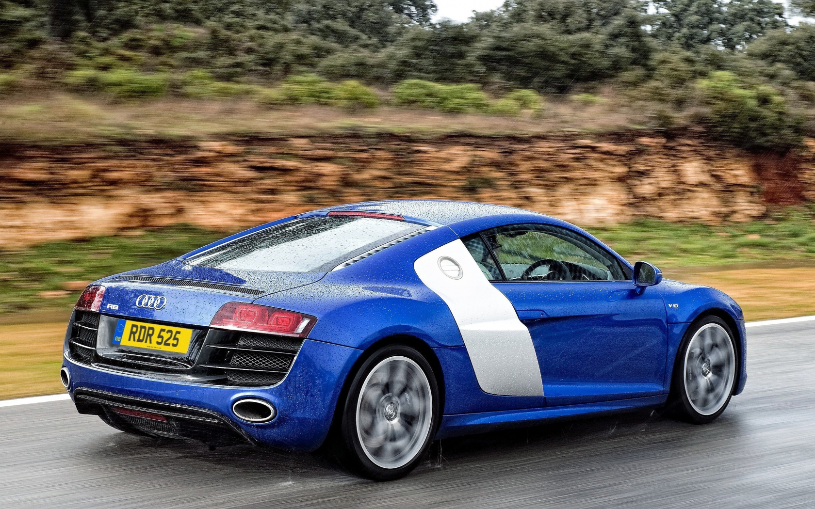 car, скорость, rain, дождь, speed, audi r8 v10, дорога, машина, road, 3000x2072