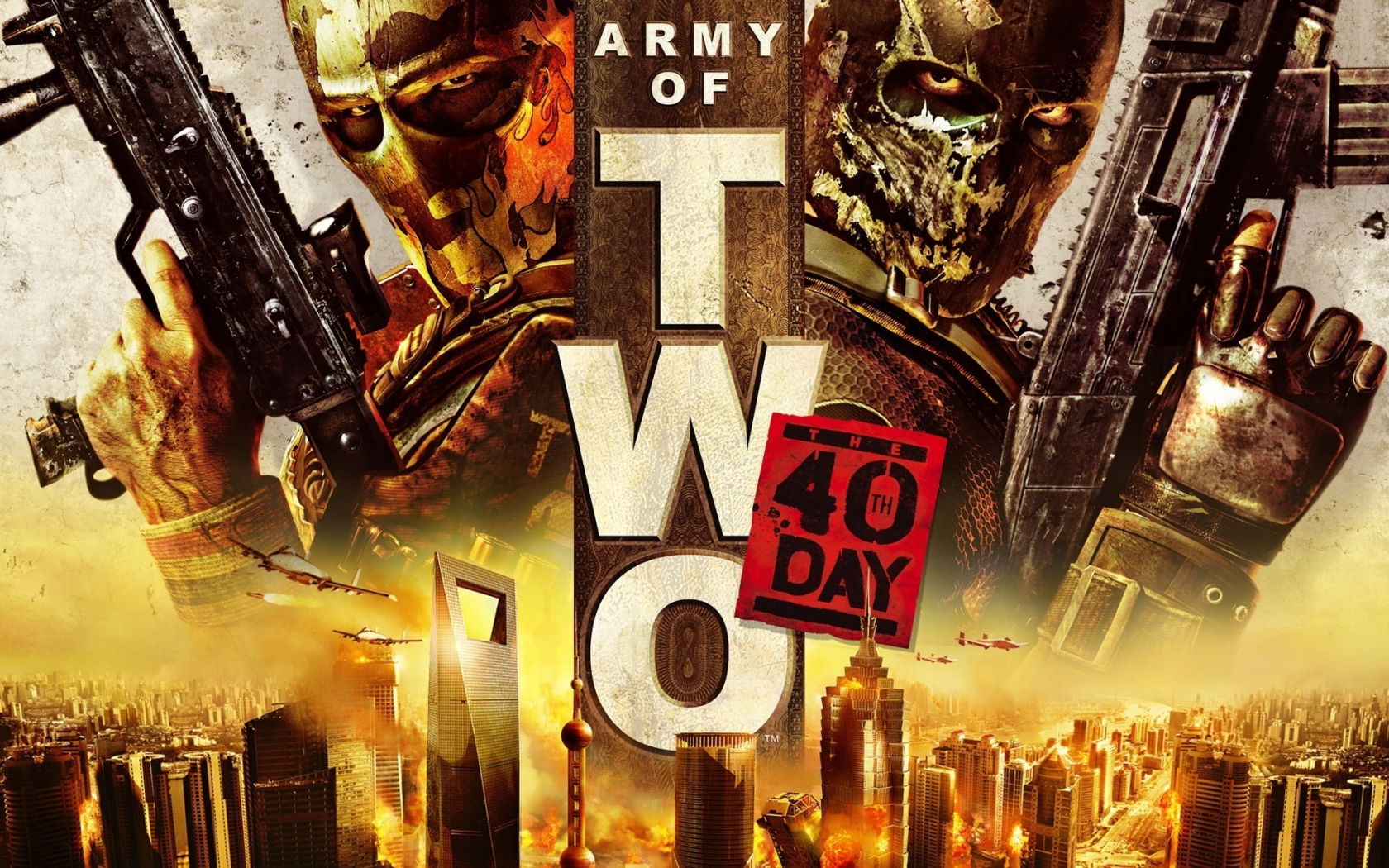 army of two, солдаты, video game, город, оружие, the 40th day, самолеты