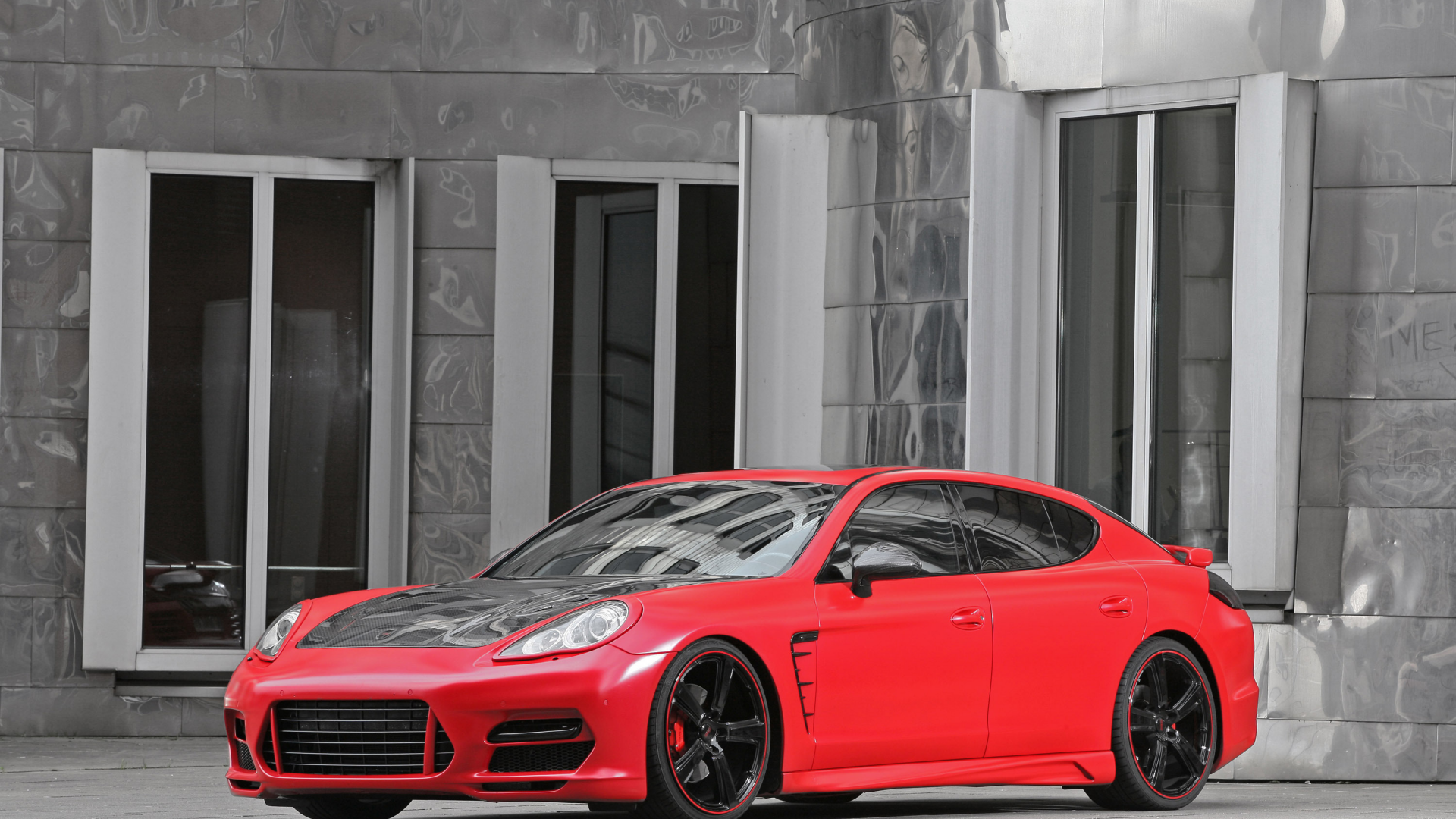 окна, 3000x2000, car, windows, tuning, anderson germany porsche panamera red, машина