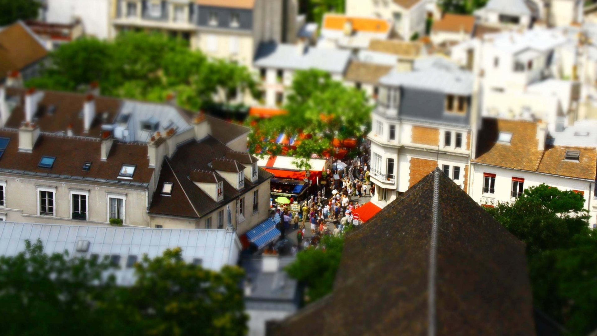 париж, tiltshift, люди, дома