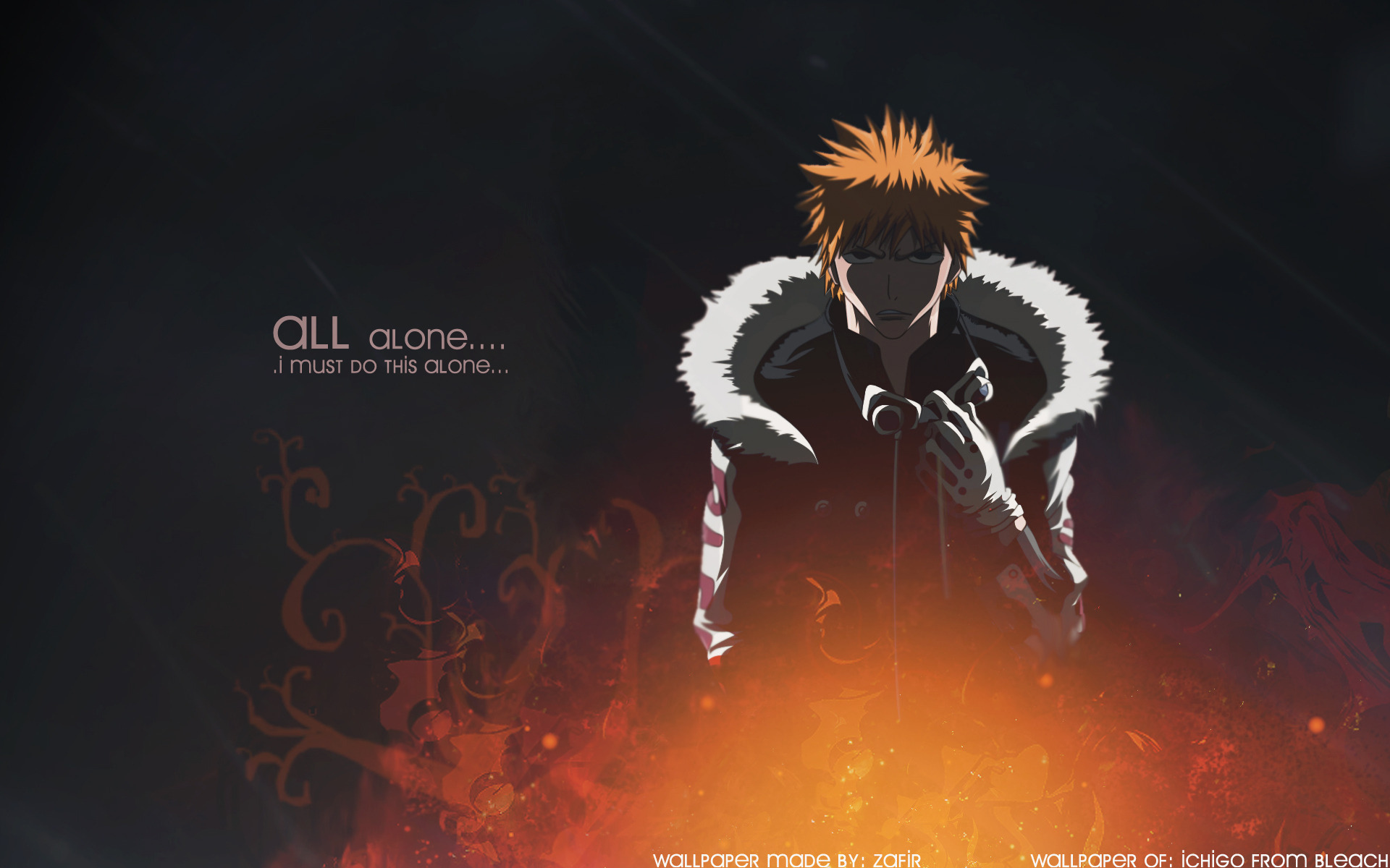 black, bleach, kurosaki ichigo