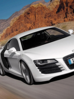 скорость, audi r8, ауди, горы, машина