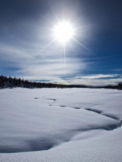 зима, озеро, frozen lost lake, снег