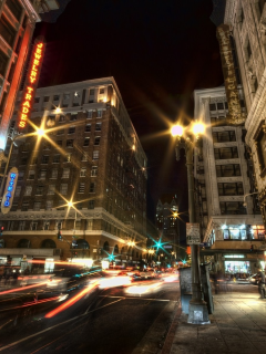 калифорния, огни, lights, downtown la, los angeles, night, ночь, california, лос-анджелес, traffic