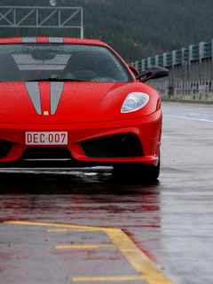 ferrari f430 scuderia, капли, боксы, трек