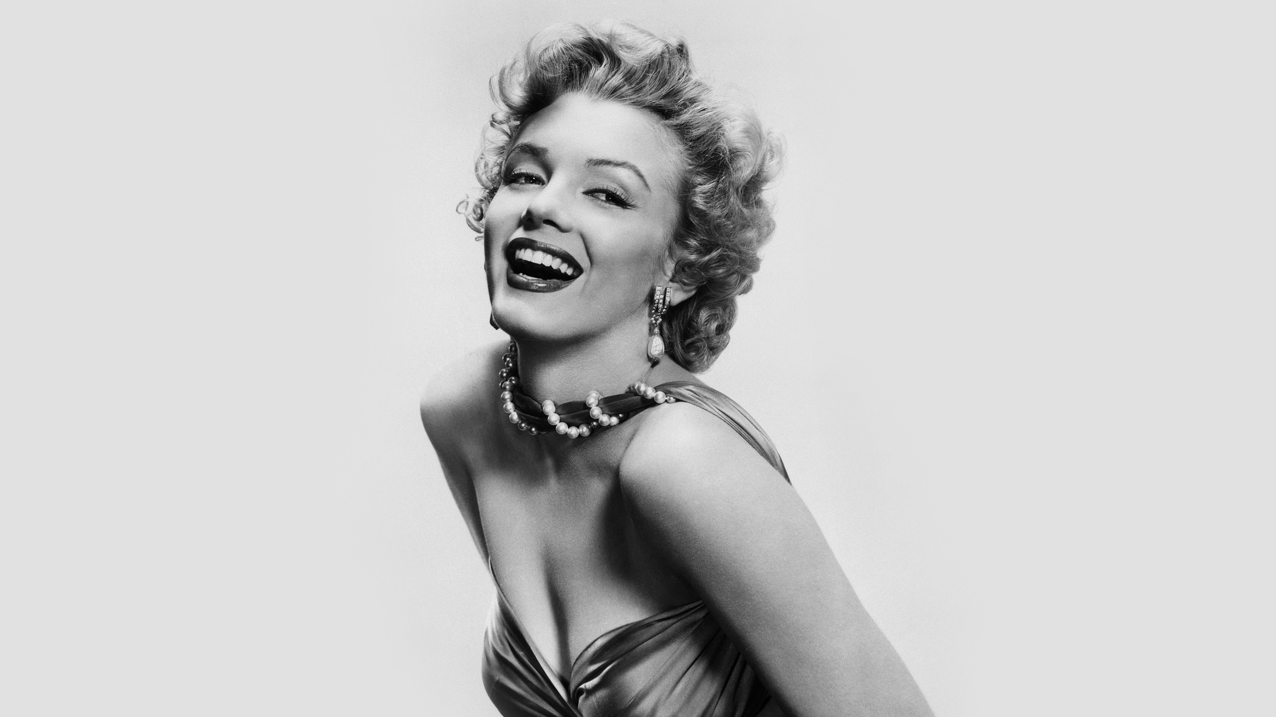 актриса, улыбка, черно-белое, мэрилин монро, marilyn monroe