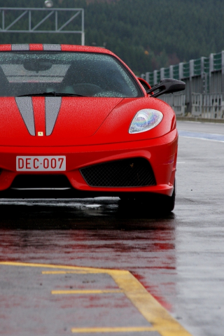 ferrari f430 scuderia, капли, боксы, трек