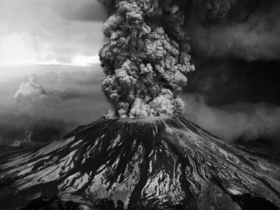 извержение, вулкан, столб пепла, пепел
