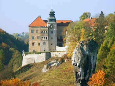 осень, замок, дервья