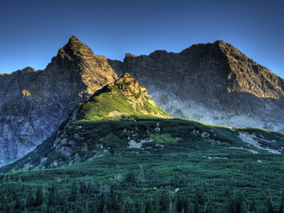 koscielec at dusk, polish tatra mountains, горы
