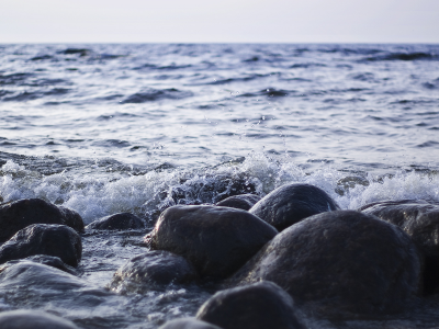 камни, залив, финский, море, волна