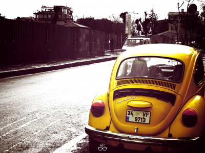 bug, volkswagen, yellow