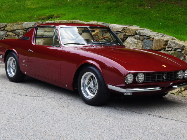 coupe by michelotti, фары, ferrari, 330 gt, дорога, камни, классика, 1967