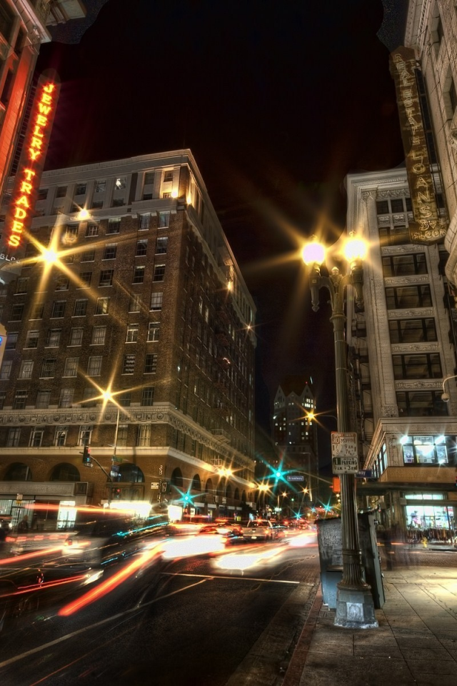 калифорния, огни, lights, downtown la, los angeles, night, ночь, california, лос-анджелес, traffic