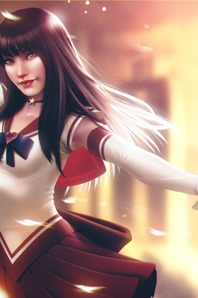 sailor mars, девушка, магия