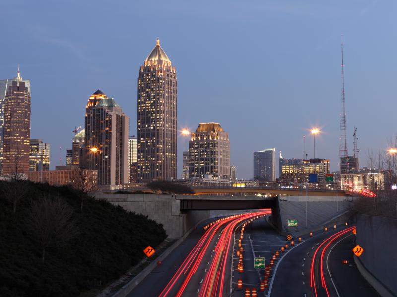 atlanta, city, georgia, usa, город