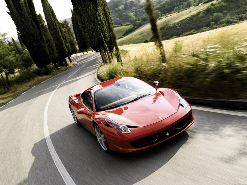 italia, обои, ferrari, феррари, разметка, 458, пейзаж, суперкар, машина, дорога