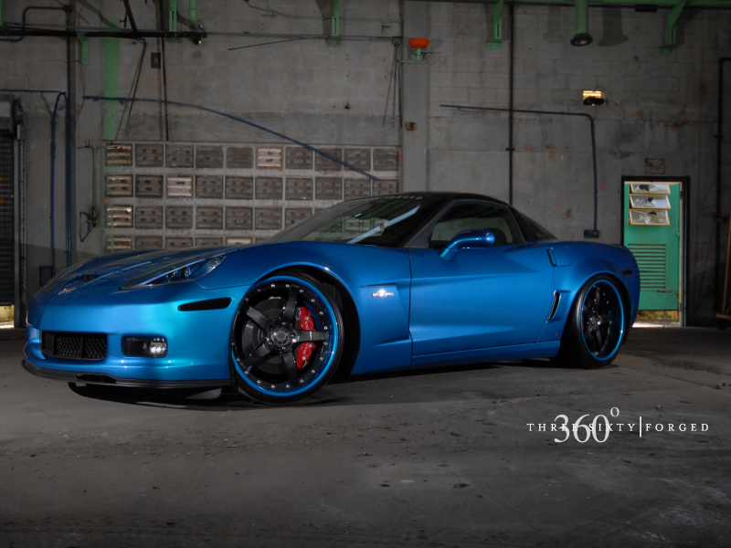z06, corvette, 360 three sixty forged, chevrolet, blue