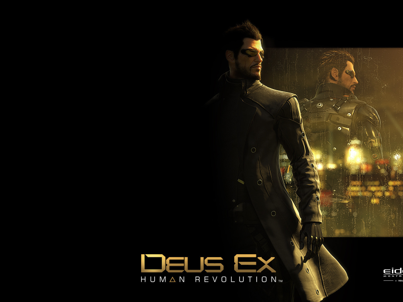 deus ex, дождь, плащь