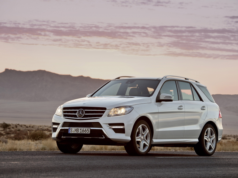 mountains, небо, road, car, дорога, машина, mercedes-benz m-class 2012, 3000x2000, горы, sky