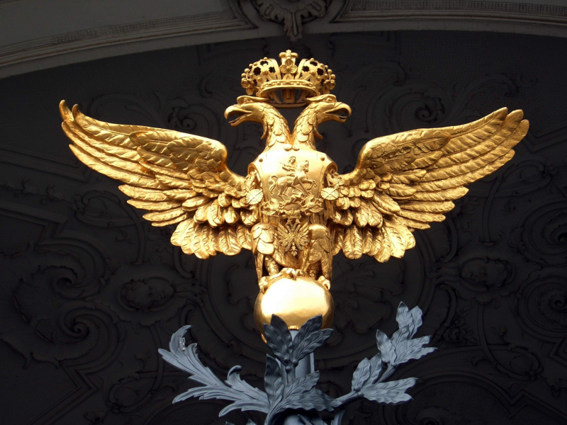 статуя, корона, орел, двухглавый