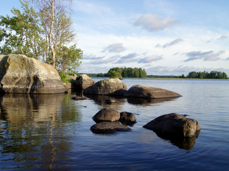 переливы, вода, камни