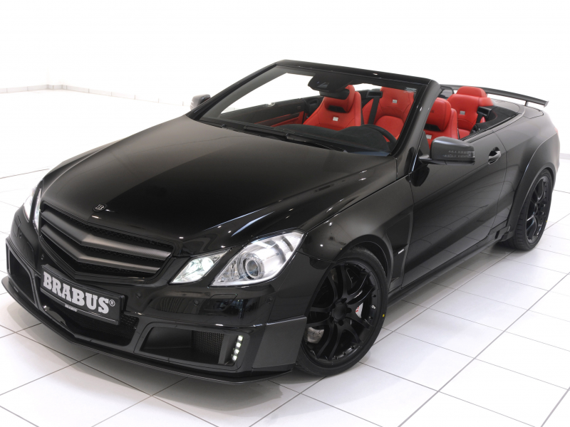 кабриолет, mercedes, brabus, black, мерседес, тюнинг