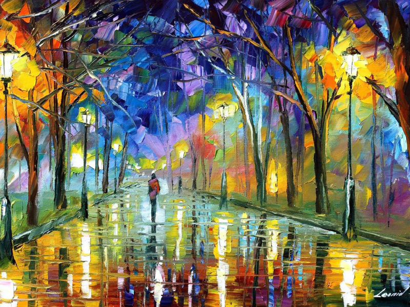 молчание, leonid afremov, silence