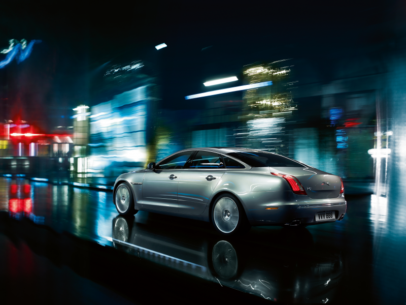 дорога, авто, jaguar, xj, ягуар, город, обои, большой размер, машина, wallpaper, ночь