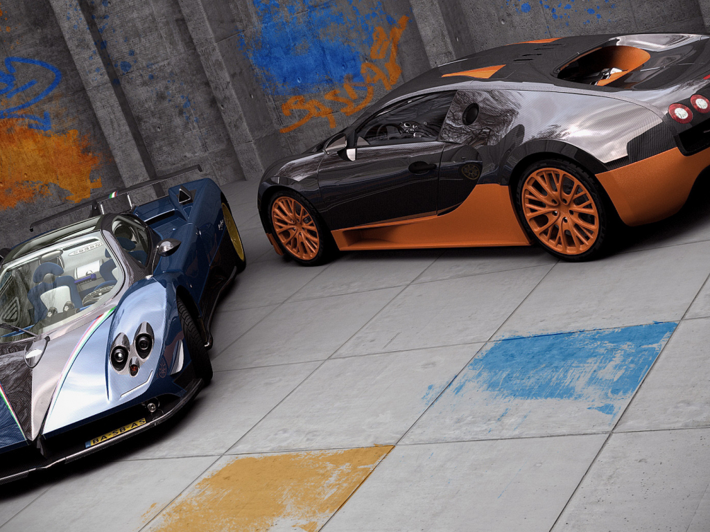 ракеты, две, zonda tricolor, bugatti ss