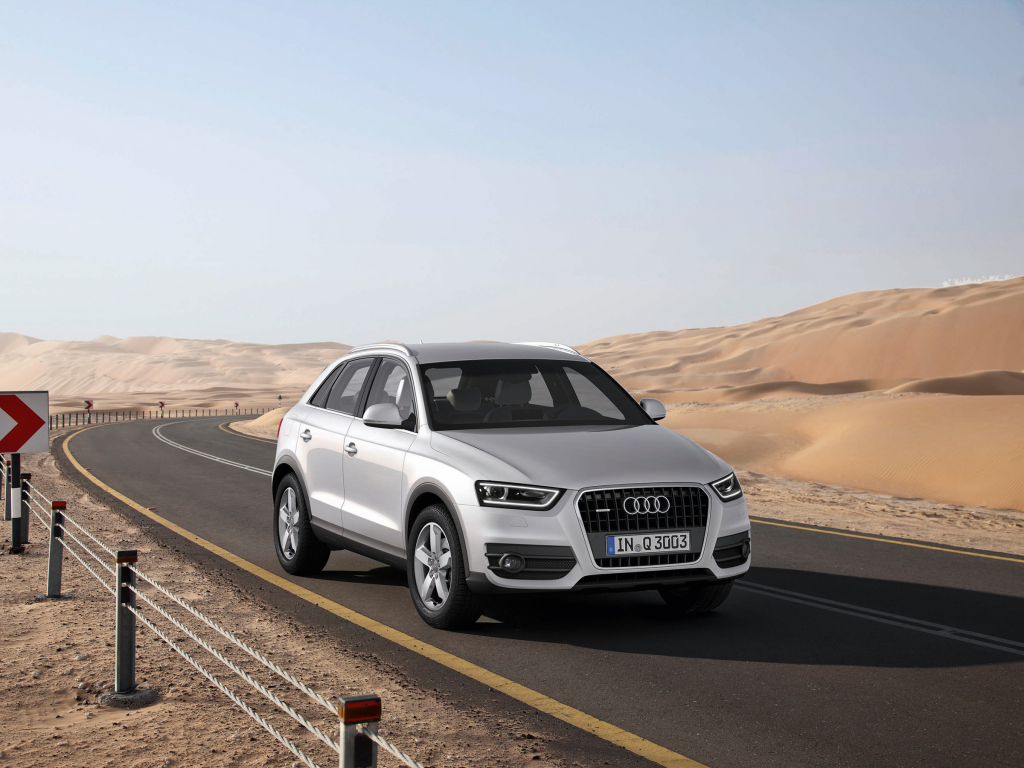 audi, silver, q3