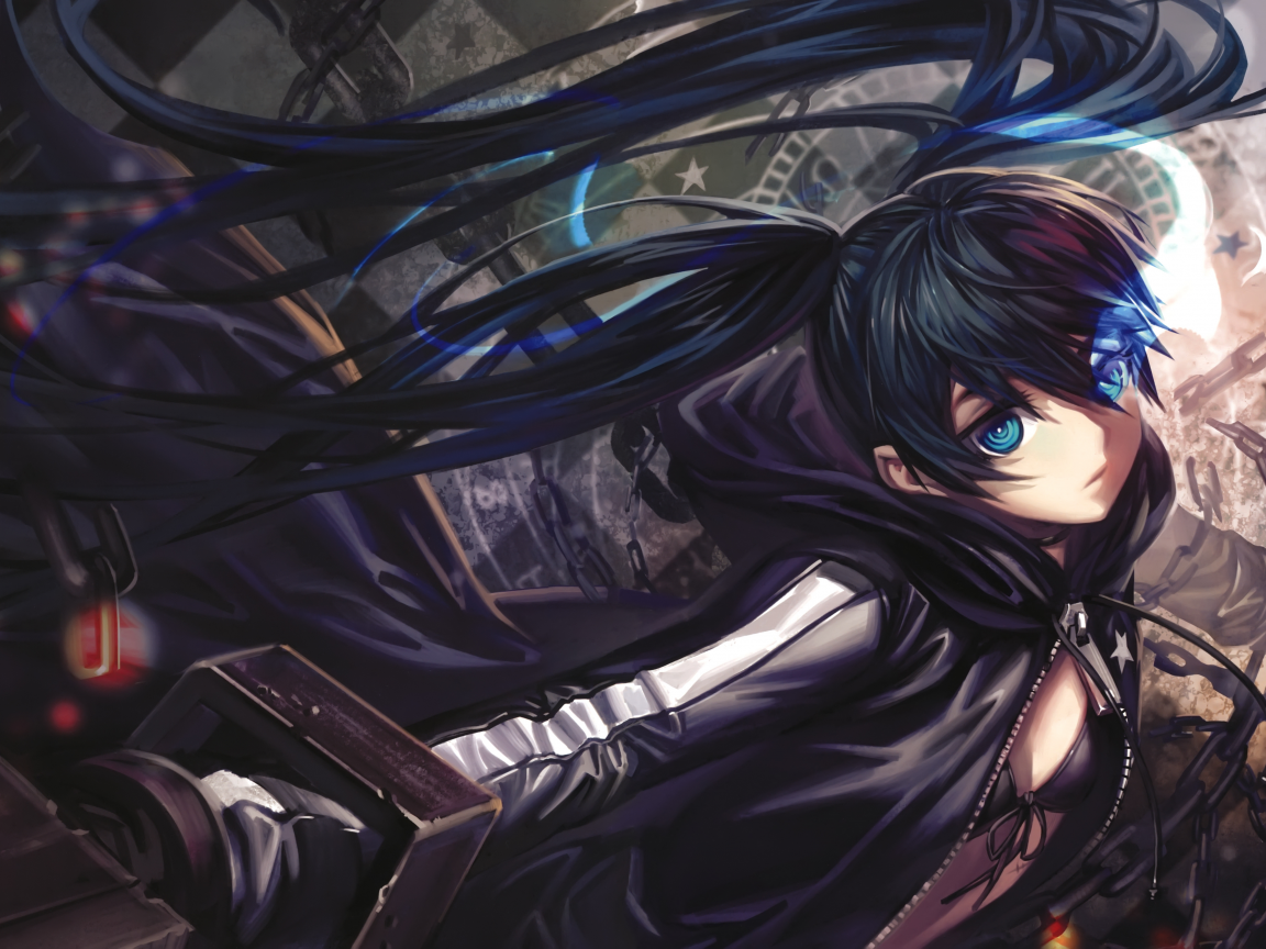 black rock shooter, mato kuroi, аниме, девушка