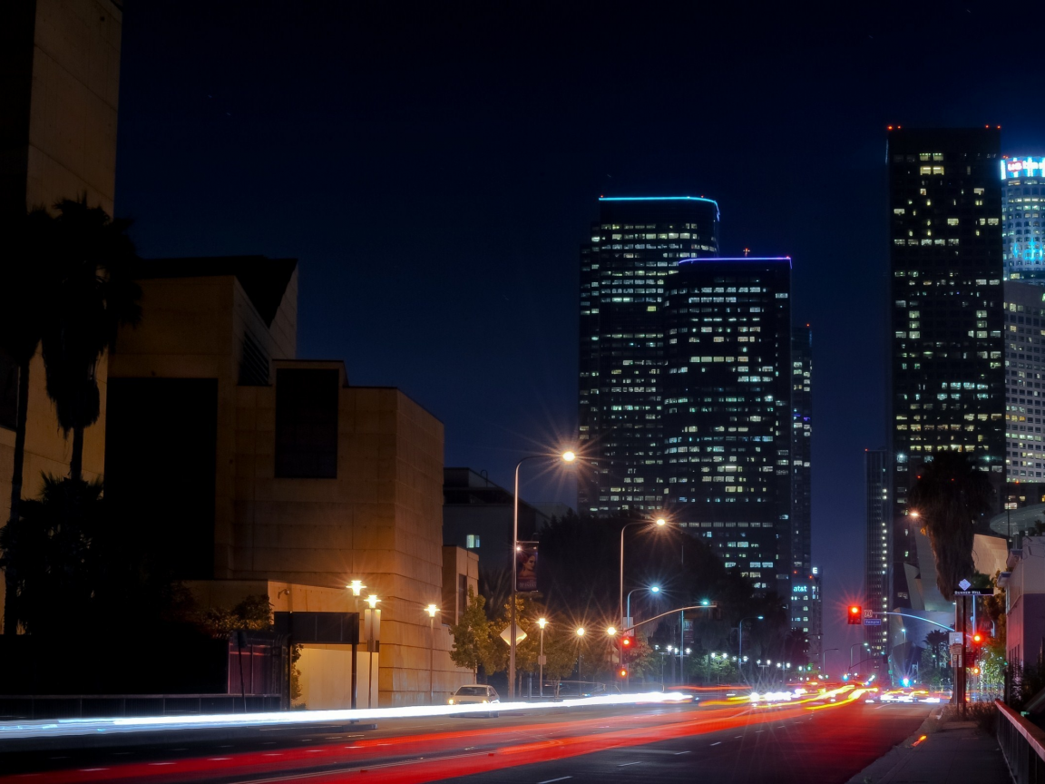 los angeles, калифорния, usa, огни, california, ночь, la, night