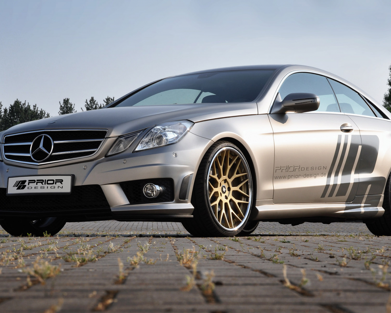 1920x1200, mercedes e-class coupe c207, car, tuning, prior design, машина