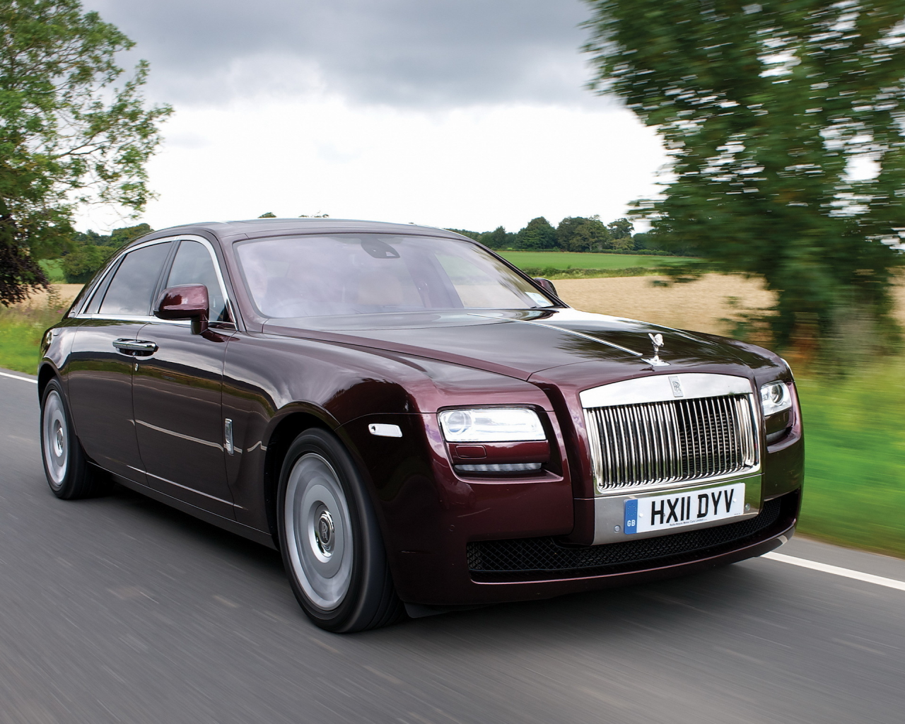 extended, дорога, rolls-royce, деревья, гост, ghost, wheelbase, шикарная машина, роллс-ройс